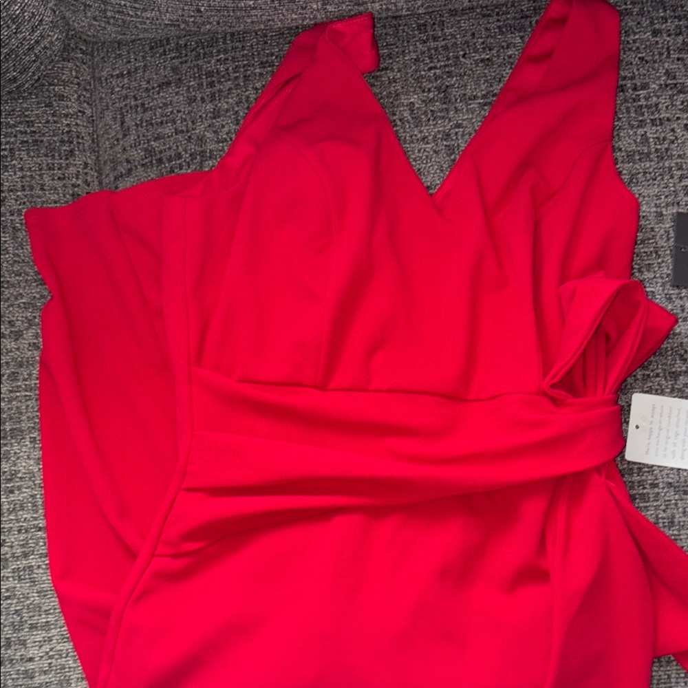 Vibrant Red Sleeveless Dress